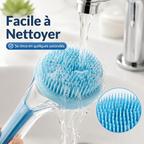Brosse de bain 2 en 1 pour animaux avec distributeur de shampoing