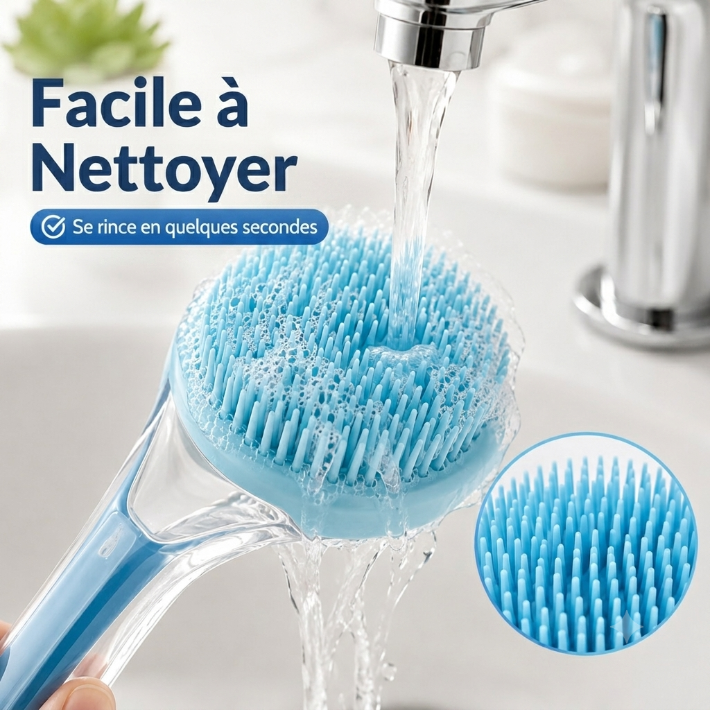 Brosse de bain 2 en 1 pour animaux avec distributeur de shampoing