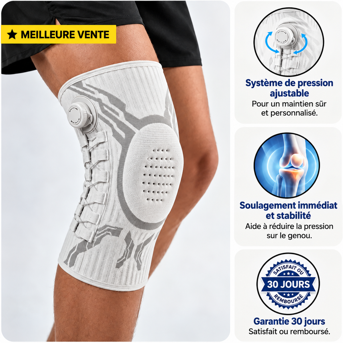 Genouillère de compression pour femmes et hommes