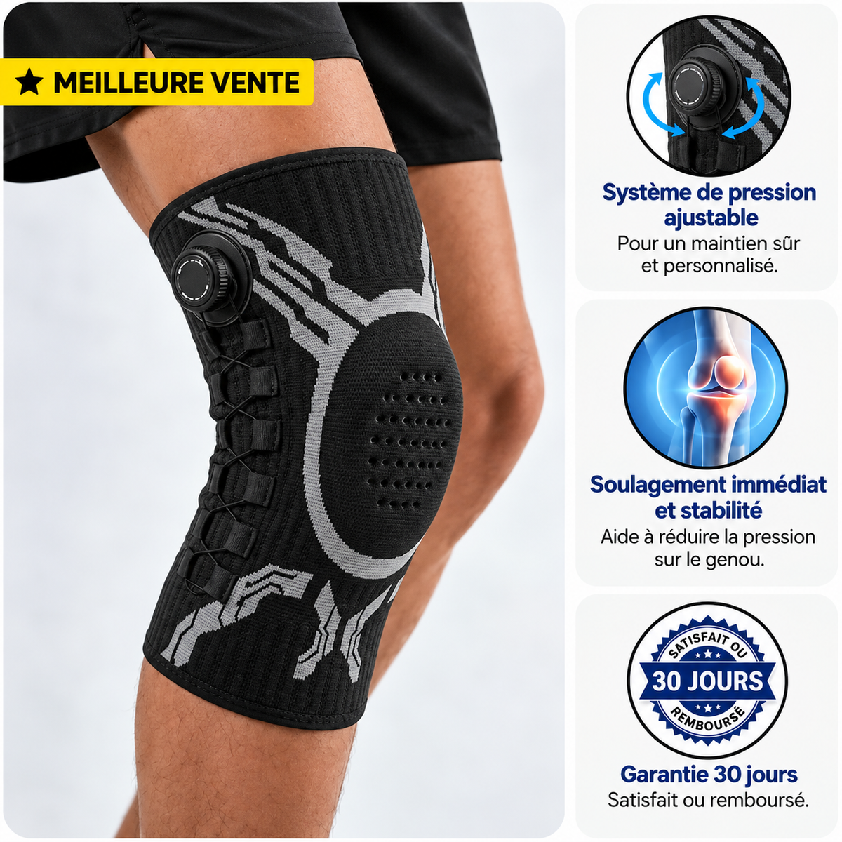 Genouillère de compression pour femmes et hommes